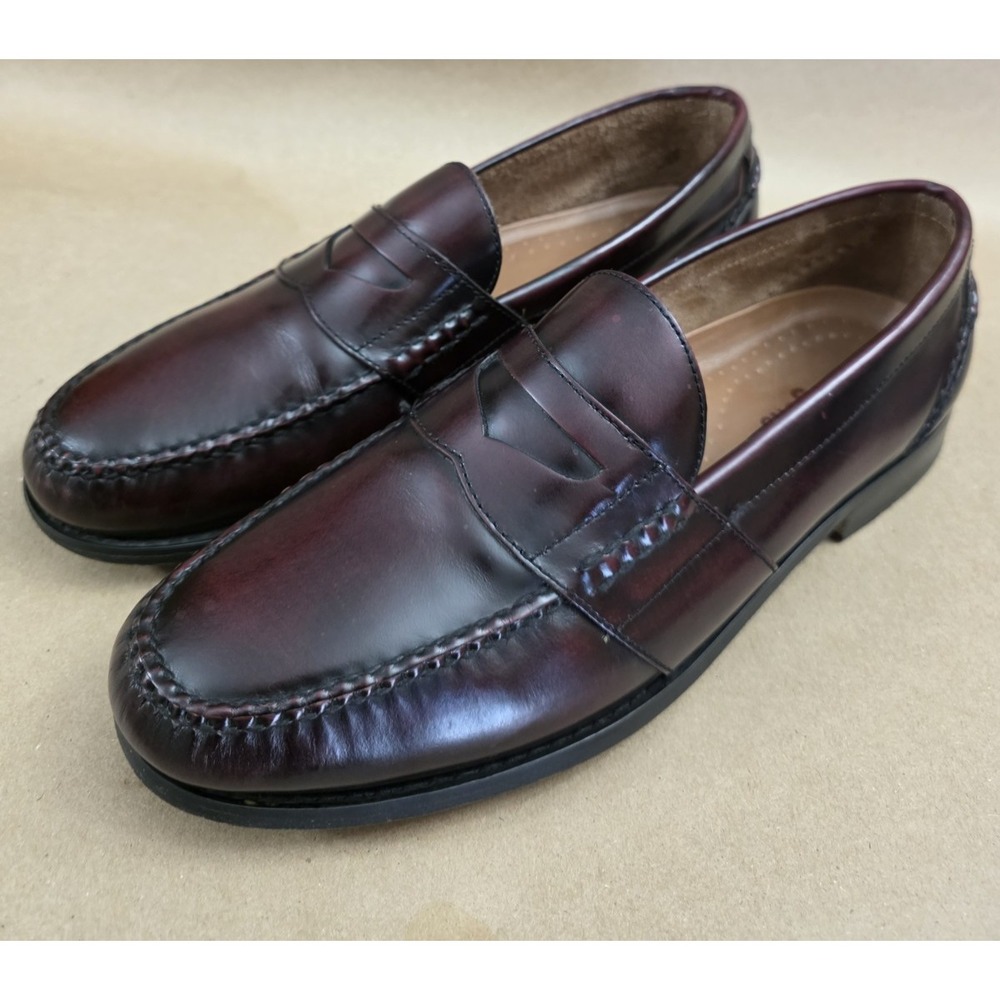 Bass Weejuns (Sz 12 M) Brunell Penny Loafers Mens Burgundy Oxblood Shoes